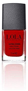 Lola Make Up by Perse Nail Polish Quick Dry Instant Gloss Ultra Long Lasting High Shine Finish Nail Paint for Women Vegan and Cruelty-Free Cosmetic, Classic Red (004), 11ml