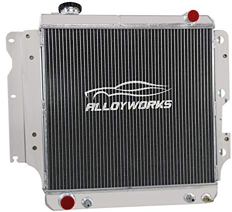 ALLOYWORKS - Radiador de aluminio de 3 filas para Jeep Wrangler TJ YJ 2.4L 2.5L 4.0L 4.2L 2001 2002 2003 2004 2005 PRO