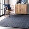 nuLOOM Rigo Hand Woven Farmhouse Jute Teppich, Marineblau, 4' x 6'