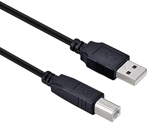 USB 2.0 B Kabel, USB-Kabel, kompatibel mit M-Audio Keystation Mini 32 49 61 MK3, Oxygen 25 49 61 IV, CTRL49, Native Instruments Maschine Mikro Mk3 Drum Controller, Komplete Kontrol M32 A25 A49 A61