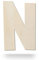 Kleenes Traumhandel Holzbuchstaben - Buchstabe aus Holz - Buchstaben für Türbeschriftung - Alphabet aus Holz für Kinderzimmer, Wohnzimmer u.v.m. - (10 cm, Großes N)