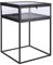 MICA Decorations Glenn Beistelltisch – 38 x 40,5 x 53,5 cm – Metall/Glas – Schwarz