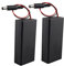 HALJIA 2PCS 2 × 3,7 V 18650 Portabatteria con coperchio, 18650 × 2 7,4 V Scatola portabatteria in plastica con interruttore ON/OFF e Spina CC
