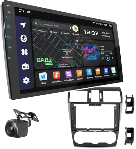 UGAR Kompatibel für Subaru Forester;Impreza; XV 2012-2015 9 Zoll Android 13 DSP 4GB+64GB Autoradio HD Voll-Touchscreen GPS-Navigation