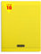 Calligraphe 18194C - Un Paquet de 10 Cahiers Piqués (Gamme 8000 de Clairefontaine) 96 Pages 24X32 cm 90G Grands Carreaux, Couverture Polypro (Plastique), Jaune