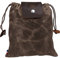 ZhaoCo Canvas Futtersack zum Wandern, zusammenklappbarer Ledergürtelbeutel Taillentasche mit Kordelzug und Schnalle (Kaffee)