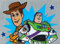Gertmenian Disney Toy Story Teppich Jungen Mädchen Kinder Schlafzimmer Dekor Kinder Zuhause Spielzimmer Matte Bettwäsche Teppich; 40 x 54 Medium; Woody Buzz Lightyear Gray Blue; 19850