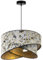 Light-Home Abat - Lámpara de techo para dormitorio, sala de estar y cocina, de metal, color Negro Gris Claro y Oro