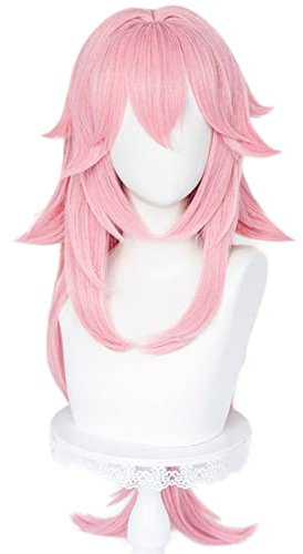 Genshin Impact Yae Miko Cosplay Kostüm Perücke Kleid Party Outfit Halloween Kostüme für Frauen Karneval Weihnachten Maskerade Party