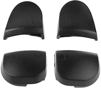 FOLOSAFENAR Capuchons de Bouton de Manette de Jeu, Forte résistance à l'abrasion Couvercle de Bouton de Manette de Jeu en ABS de Protection L1 L2 R1 R2 Réparation Portable pour PS5 pour Manette
