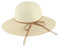 Miuno® Damen weich Sonnenhut Partyhut Stroh Hut Schleife H385 (Beige)
