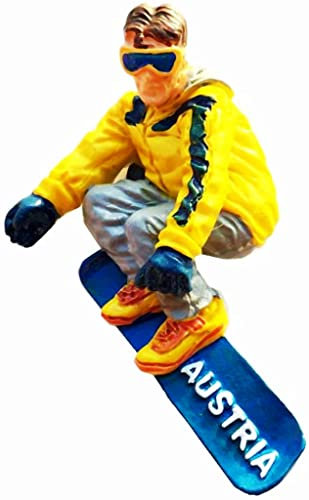 Österreich Ski Magnet Kühlschrank Kühlschrank Magnet Dekoration Aufkleber Souvenir Harz Handwerk Küche Whiteboard