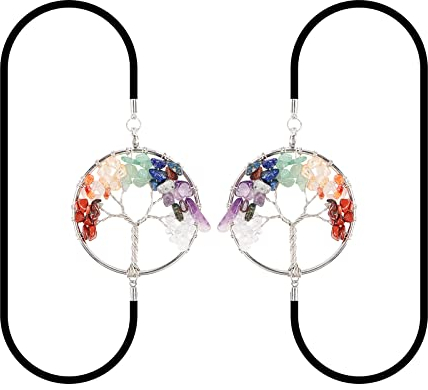 Lesezeichen mit Elastisches 2 Stück Lebensbaum Bookmark Chakra Lesezeichen Baum des Lebens Buchzeichen für Frauen Chakra Heilungs Lesezeichen für alle Bücher Tagebuch