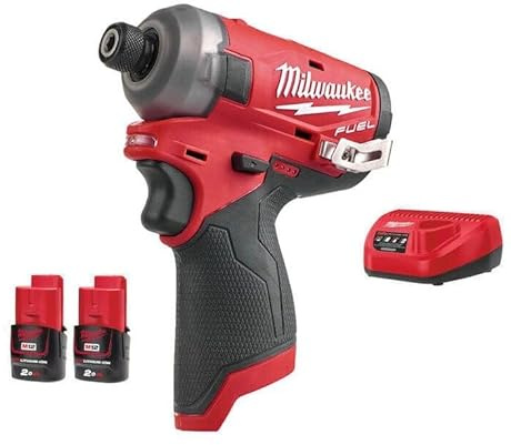 Milwaukee M12 FQID Fuel 12v Cordless Brushless Surge Hydraulic Impact Driver 2 x 2ah Li-ion, Red