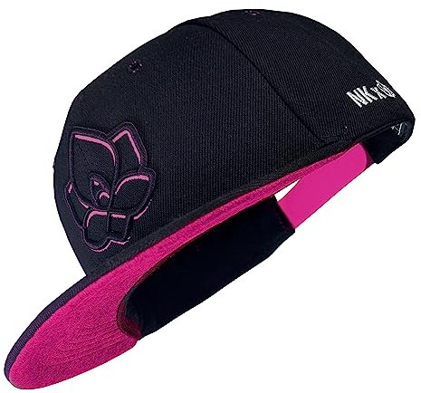 Nebelkind Snapback-Cap-Herren Damen Der Keller schwarz-pink, Einheitsgröße OneSize, Größenverstellbar, Unisex, hochwertige Basecap trendig, Streetwear Style, Baseball-Kappe, gerader Schirm