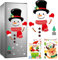 eboozone Christmas Snowman Refrigerator Magnets Set of 14, Christmas Decorations for Fridge Snowman Refrigerator Magnets Home Decor