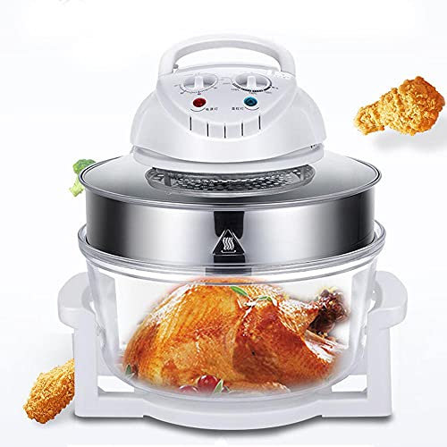 Freidora de pavo, freidora de aire portátil Turbo de 17 l, convección infrarroja, encimera de horno halógeno eléctrico grande, cocción de calentamiento de 360 °, preparación de comidas rápidas y sal