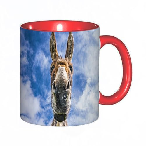 Tassendruck Esel aus nächster Nähe Kaffeetasse/Mug/Cup