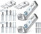 Uxsjakjsd Lot de 2 pièces de quincaillerie en métal à double porte pliante pour porte de placard à double pliant