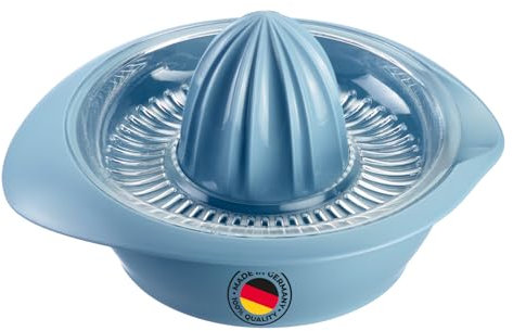 Westmark Zitronen-/Zitruspresse mit Behälter, Durchmesser: 18,7 cm, Fassungsvermögen: 0,5 Liter, Kunststoff, Limetta, Blau, 3091227B