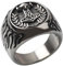 VELESAY Thors Hammer Ring Edelstahl Viking Herren Ring Wikinger Viking Mjölnir Ring Vintage Punk Biker Ring Herren Männer Siegelring Gothic Ring Thors Ring Viking Schmuck US7