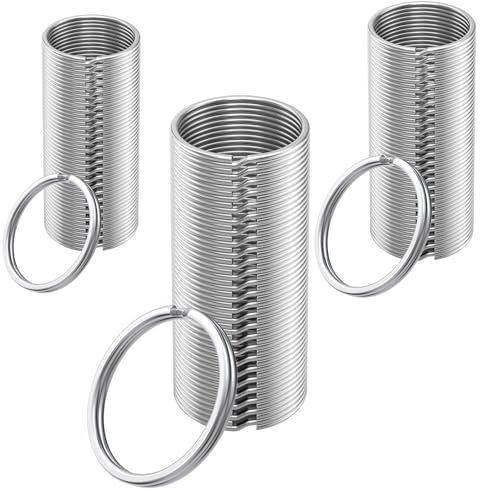 Czkonore 60 Stück Runde Schlüsselringe, 3 Größen (30mm 25mm 20mm) von Schlüsselanhänger Ring, Split Ring Schlüsselring für Auto, Haus, Schlüssel Zubehör
