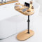 otamonkli C-Shaped Side End Table, Bed Side Table for Bedroom, Over Bed Table Adjustable Height, Sofa Table, Bamboo Bathtub Tray Table with Adjustable Height for Living Room Sofa Couch Bedrooom