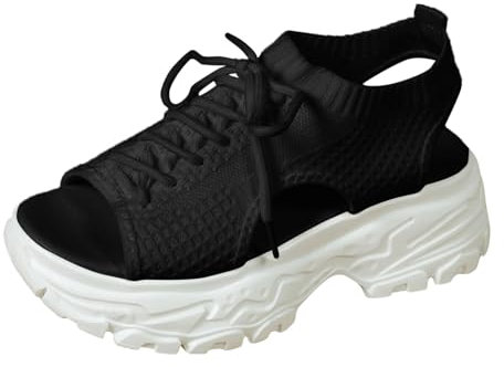 Dasongff Sandales Femme Été Confortable Compensé Nu Pieds Femme Été Confortable Sandale Plateforme Talon Sandale Bain Femme Claquettes Maison Chaussures Orthopediques Sandales