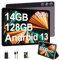 DMOAO Tablet 10 Pulgadas con 14GB RAM 128GB ROM, Android 13 Tablet 2 en 1, Octa-Core 1TB Ampliable, WiFi 5G, Cámara 8MP+5MP, 8000mAh, fTeclado, BT5.0/GPS/OTG, Gris