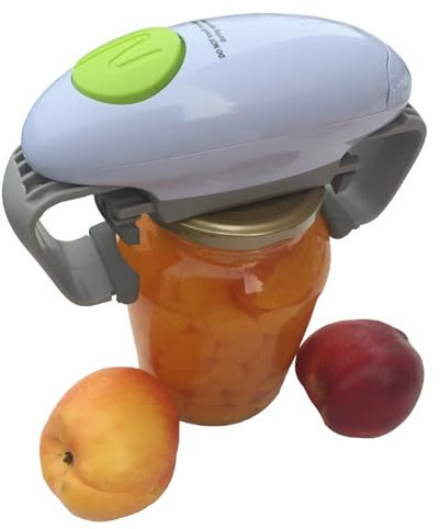 Sinmajor Elektrisk burköppnare, burköppnare, automatisk burköppnare för seniorer med artrit, passar nästan alla lockstorlekar, inte tillämplig på plastburkar (endast försäljare: Sinmajor)