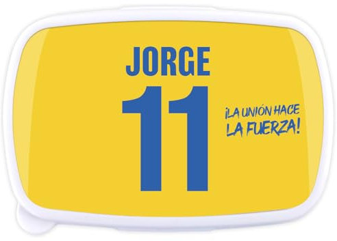 Fiambrera Merienda Sandwichera Futbol Personalizada Nombre y Número Regalo Niños (LAS PALMAS)