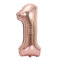 Elizakumi Rosegold Number 1 Balloon, 1 Count, Unisex, Birthday, 85 cm, Foil, Self Sealing