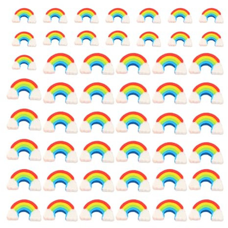 50 Stück Regenbogen-Radiergummis, Kinder-Radiergummis, Schüler-Briefpapier, Cartoon-Radiergummis, Kinder-Schulbedarf