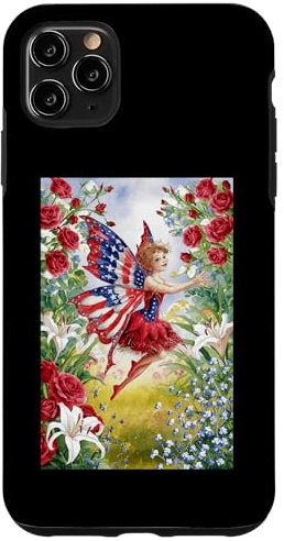 Hülle für iPhone 11 Pro Max Patriotische Fee Damen Patriotismus bezaubernde Flügel