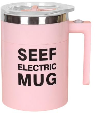 Ember Mug, Coffee Mug with Lid, Mug Press, Stirring Mug, 400ml sellf Stirring Mug, Electric Stirring Coffee Stirrers, Stainless Steel Stirrers, Electric Mixing Cup for Coffee, Tea, Chocolate,