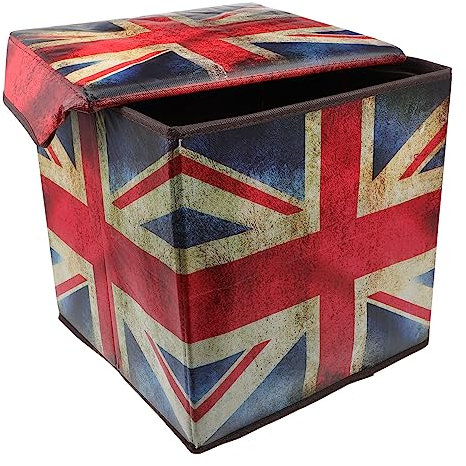 Garneck Aufbewahrungsbox Mit Union Jack-aufbewahrungsbox Und Deckel Zusammenklappbar Für Unterwäsche Spielzeug Bücher Praktische Aufbewahrung Zu Hause