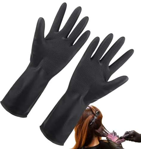 Latexhandschuhe, Küchenhandschuhe | Schutz-Handschuhe Für Reinigung, Puderfreie -Handschuhe, Lebensmittelechte Einweghandschuhe, Rutschfeste Arbeitshandschuhe, Friseurhandschuhe, Flexible Haushal