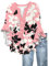 Tee Shirt Humour Femme Mode Blouse Chic Et Élégant Chemise Ample Jabot Humour Fete Col V Top Paillette Femme Elegant 3/4 Manches Élégant Fleurs Pull Vente en Ligne, S