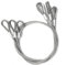 Stahlseil Kit 2PCS 2/3/4/5mm PVC-beschichtete Kabel mit Ring Aluminium Hülse Drücken multi funktionale Sicherheit Seile Edelstahl Draht Slings Für Kletterpflanzen, Wäscheleine, Lichter(4mm thick,1M X2