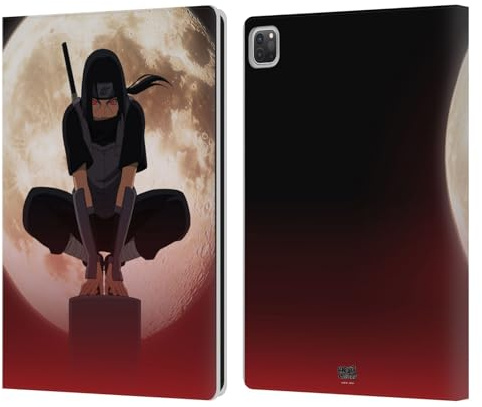 Head Case Designs Offizielle Naruto Shippuden Itachi Uchiha Mond Darsteller Kunst Leder-Wallet-Hülle Kompatibel mit Apple iPad Pro 12.9 2020/2021/2022