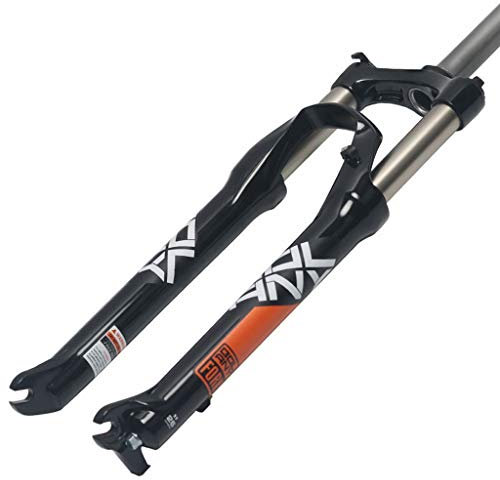 JNTFNE Fourche à Suspension pour vélo de 26 Pouces, Tube Droit en Alliage d'aluminium léger de 1-1/8'', Fourche à gaz pour VTT, contrôle d'épaule 100 mm (Couleur : C, Taille : 26 Pouces)