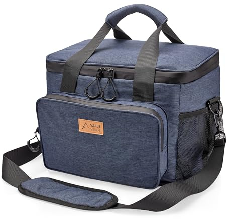 Valle Verde Multifunktionale Kühltasche – Kühlbox mit 4-lagiger Isolierung, Auslaufsicher, mit Seitentaschen & Flaschenöffner – Ideal für Einkäufe, Picknicks & Ausflüge