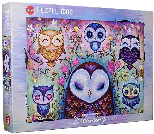 HEYE 29768 Standardpuzzle, Big Owl 1000 Teile, Jeremiah Ketner Puzzle, Silver