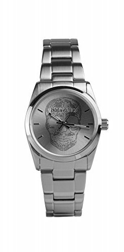 Zadig & Voltaire - Montre Femme - Quartz - Acier inoxydable - Blanc - Argent - Analogique