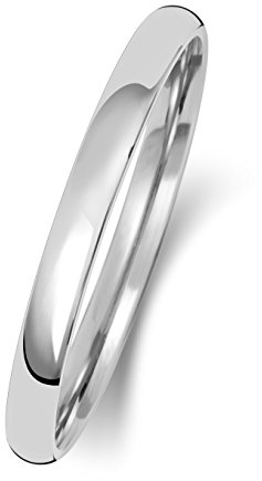 EDS Jewels 9 Karat (375) Weißgold 2mm Slight Court Form Herren/Damen - Trauring/Ehering/Hochzeitsring WJS150919KW
