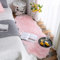 YIHAIC Faux Lammfell Schaffell Teppich, Kunstfell in Super weich Lammfellimitat Teppich Longhair Fell Optik Nachahmung Wolle Bettvorleger Sofa Matte (Rosa, 60 x 160 cm)