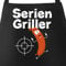 MoonWorks® Grill-Schürze für Männer mit Spruch Seriengriller Wurst Bratwurst lustig Grillen Baumwoll-Schürze Küchenschürze schwarz unisize