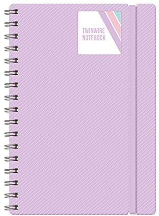 DESIGN GROUP A5 Twinwire Soft Cover Pastel Notebooks Lilac Purple