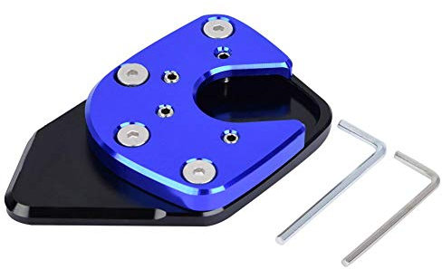 Qiilu CNC Seitenständer Verbreiterung Ständer Seitenständer Verlängerung Teller für NC750X /X-ADV 2017-2019 (blau)