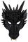 BaronHong Halloween Mardi Gras Costume Cosplay Demon Ailes de Dragon pour Adulte Enfant (M, Masque-Noir)